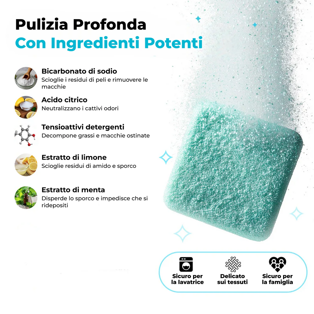 Pastiglie pulisci lavatrice - LavaFresh